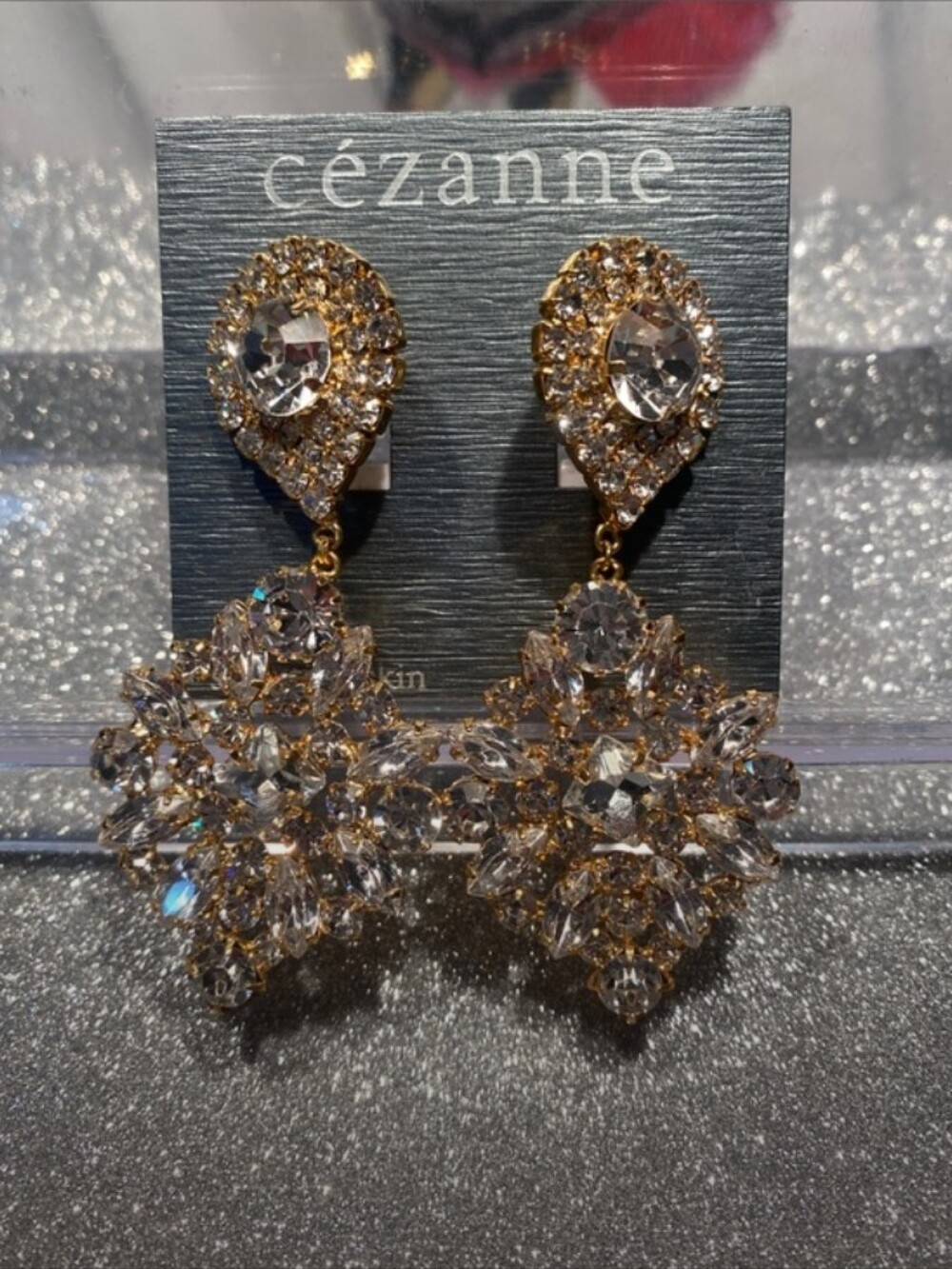 Cezanne-Crystal Drop Statement Earrings 💛